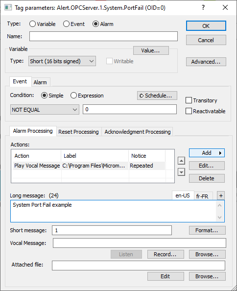 Connection messages