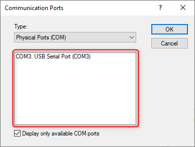 Modem configuration