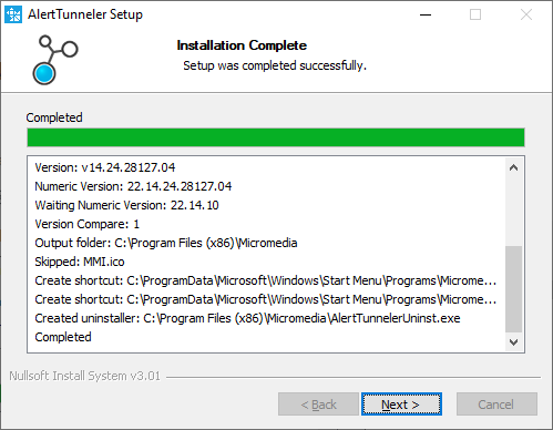 Wait for setup