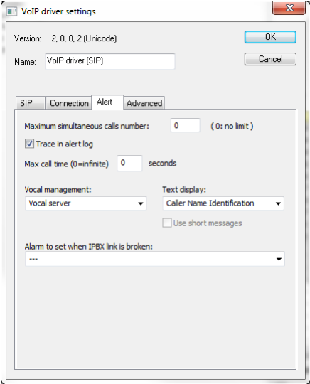 Alert tab