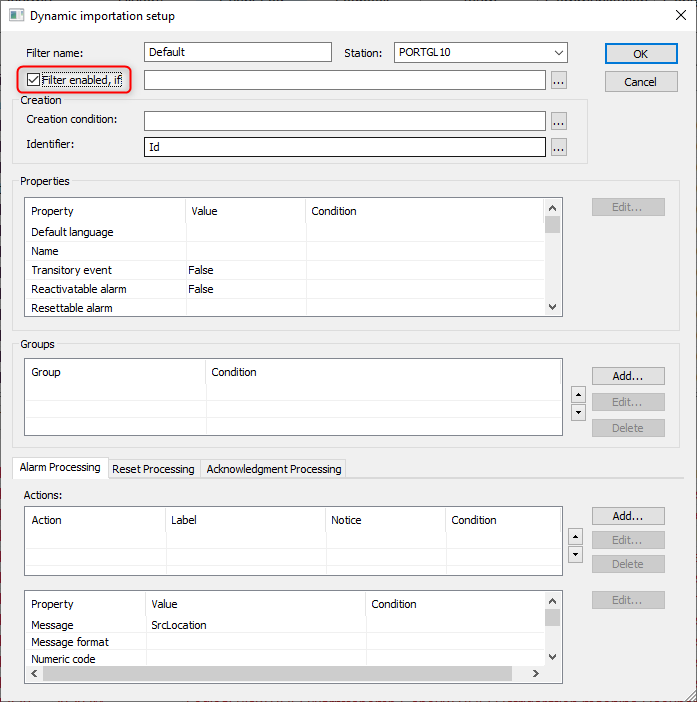 Select default filter