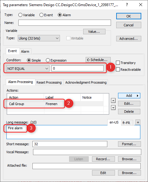 Configure tag