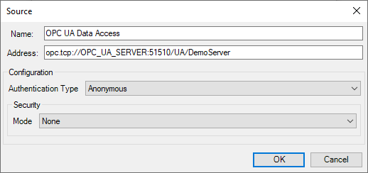 Anonymous authentication selected