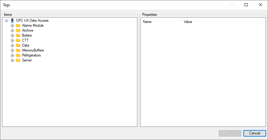 Tags browser — root level
