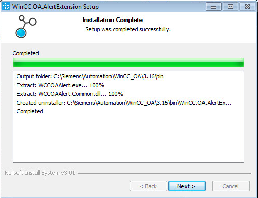 Wait for installation